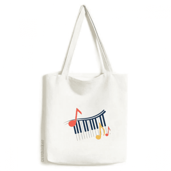 Piano Bight Musical Notation Tote Canvas Bag Shopping Satchel Casual Handbag