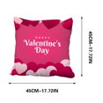 thumbnail image 2 of Xihbxyly Funda de Almohada de San Valentín, Diseño Romántico de Lino, Tela Suave y Transpirable, Elegante Decoración para El Hogar, Ideal para Sala de Estar y Dormitorio, Fácil Mantenimiento, Tamaño, 2 of 5
