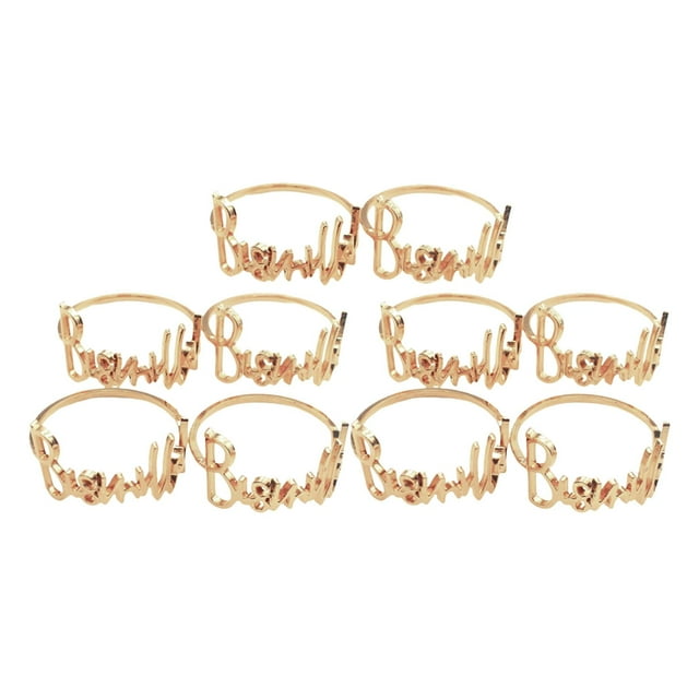 10 hebillas para servilletas, redondas, para decoración del hogar. KC Aureato