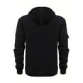 thumbnail image 4 of Resicozy Hoodies for Men Lightweight Quarter Zip Tactical Hoodie Workout Hooded Sweatshirt Sport Athletic Pullover with Pockets Black 2XL, 4 of 4