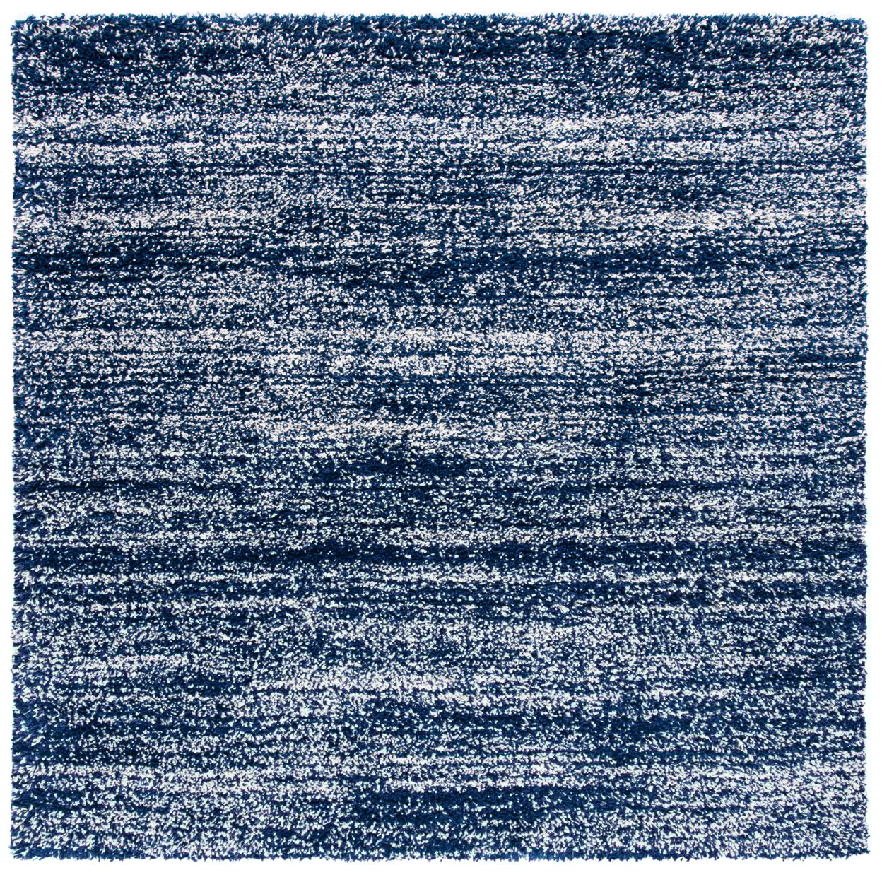 thumbnail image 5 of SAFAVIEH Hudson Shag Jaden Striped Area Rug, Navy/Ivory, 7' x 7' Round, 5 of 5