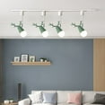 thumbnail image 5 of FSLiving Dimmable Remote Control Track Pendant Lights Single Circuit H-Type Adjustable Angle Nordic Style Green Metal Track Lighting Fixtures for Art Background Wall Office Store Home Decor - 1 Light, 5 of 9