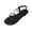 Black, variant on Women's Casual Flat Slide Sandals,Fashion Braided Cross Strap,Adjustable Ankle Straps, Open Toe Summer Sandals White 7