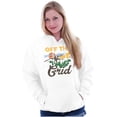 thumbnail image 4 of Off The Grid Camping Relax Nature Unisex Plus Fleece Graphic Hoodie Brisco Brands 4X, 4 of 5