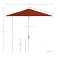 thumbnail image 5 of California Umbrella 9' Patio Umbrella in Brick, 5 of 5