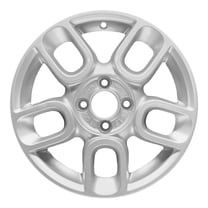 Remanufactured Painted Silver Aluminum Wheel 15 x 6 68078419AA fits 2012-2017 Fiat 500