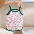 thumbnail image 2 of Toddler Girls Short Set Cotton Camisole Printed Tank Top & Shorts Baby Girls Outfit Toddler Girl Summer Clothes, 2 of 5