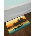 thumbnail image 2 of Romantic Bath Mat, People in Gondolas Venice City of Historical Importance Abstract Illustration, Non-Slip Plush Mat Bathroom Kitchen Laundry Room Decor, 29.5 X 17.5 Inches, Multicolor, Ambesonne, 2 of 2