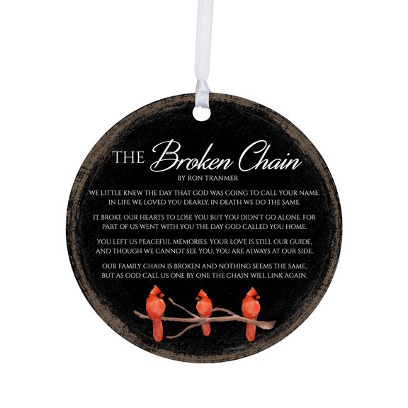 LifeSong Milestones Cardinal Round Hanging Ornaments Decor - The Broken Chain