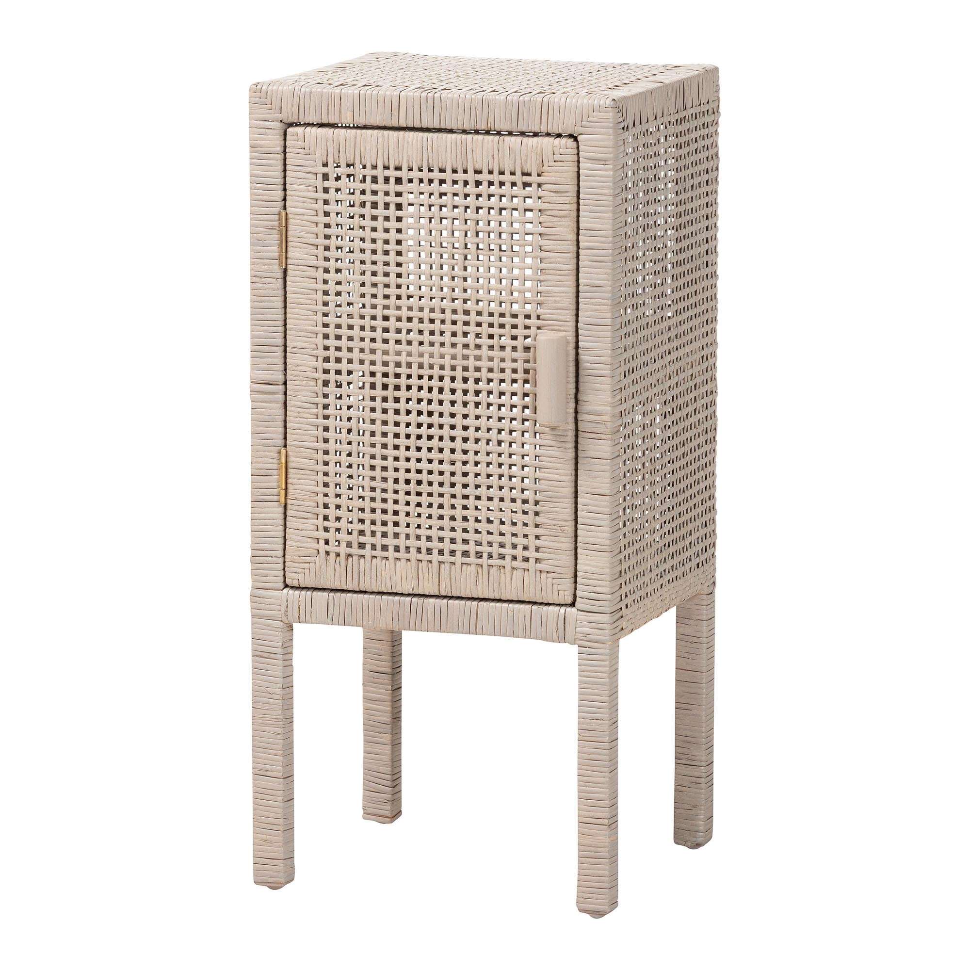 bali & pari Vivan Boho Nightstand, 2-Tier, French Grey