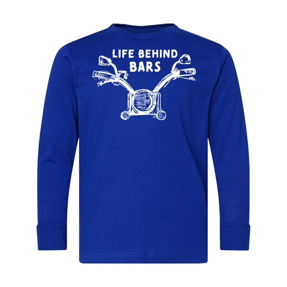 Inktastic Life Behind Bars Motorcycle Long Sleeve Youth T-Shirt
