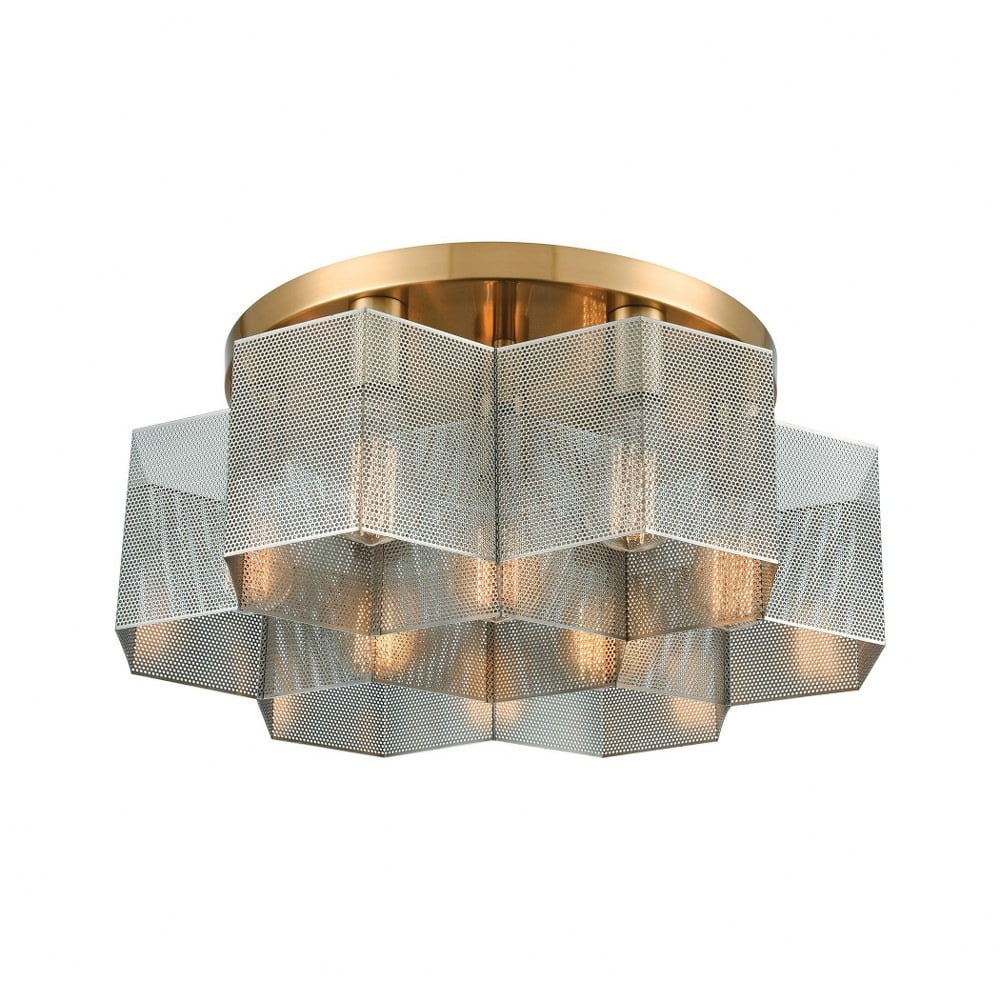 quatrefoil semi flush mount light