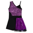 thumbnail image 3 of iiniim Kids Girls Sequin Sleeveless Ballet Gymnastic Leotard Jumpsuit Biketard Dancewear 4-14 Lavender 8, 3 of 7
