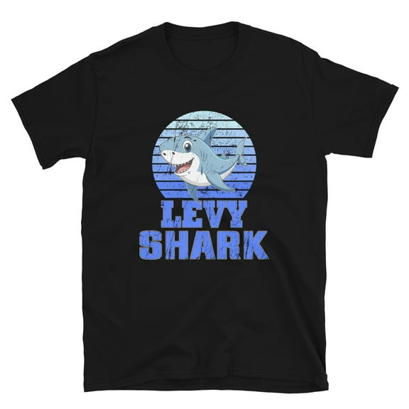LEVY Shark Family Reunion Squad First Last Name (Black, S)