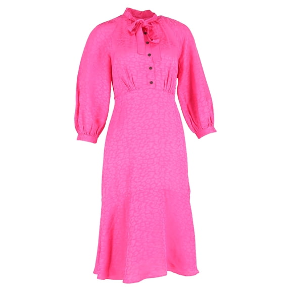 Pre-Owned Cefinn Daria Midi Dress in Pink Viscose