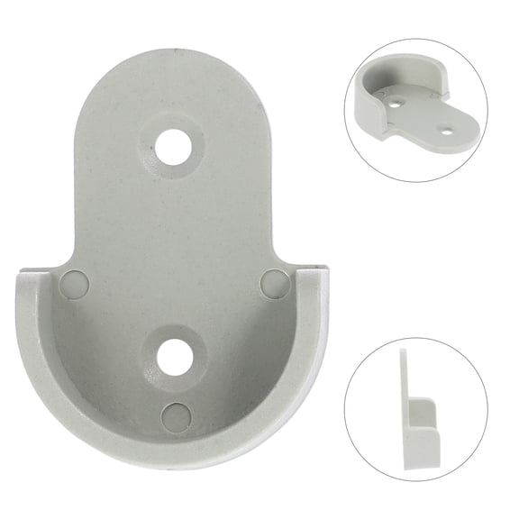WEAVILUX Closet Rod Support Bracket Grey 30Pcs 1.63X1.18X0.84in