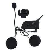 Vnetphone Motorcycle V6 Bluetooth Intercom 1200M Full Duplex Motorbike Snowmobile Helmet Skiing Communication Interphone Headset Waterproof 6 Riders(Single)