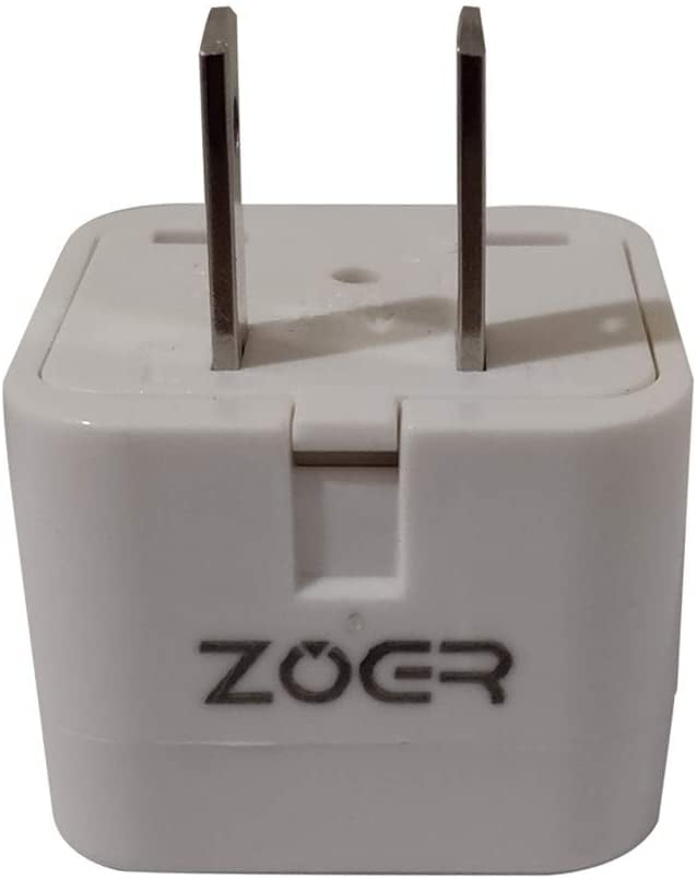 WD-6-WT ZOER Universal Travel Adapter Power Plug Converter from UK/EU/AU Plug to USA/Canada Plug