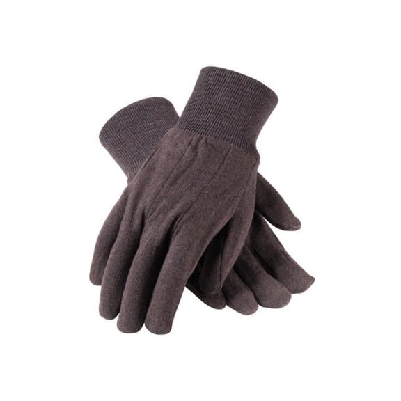 Protective Industrial Products Regular Weight Polyester / Cotton Jersey Glove Brown Mediumen's Osfa 12 Pairs Of Gloves