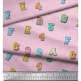 thumbnail image 3 of Soimoi Cotton Voile Fabric Numbers & Alphabets Text Fabric Prints by Yard 42 Inch Wide, 3 of 3