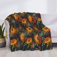 thumbnail image 3 of Naloa Sunflowers Flannel Blankets - Thick and Warm Blanket for Winter, Soft Fuzzy Plush King Blanket for All Seasons80"x60", 3 of 6