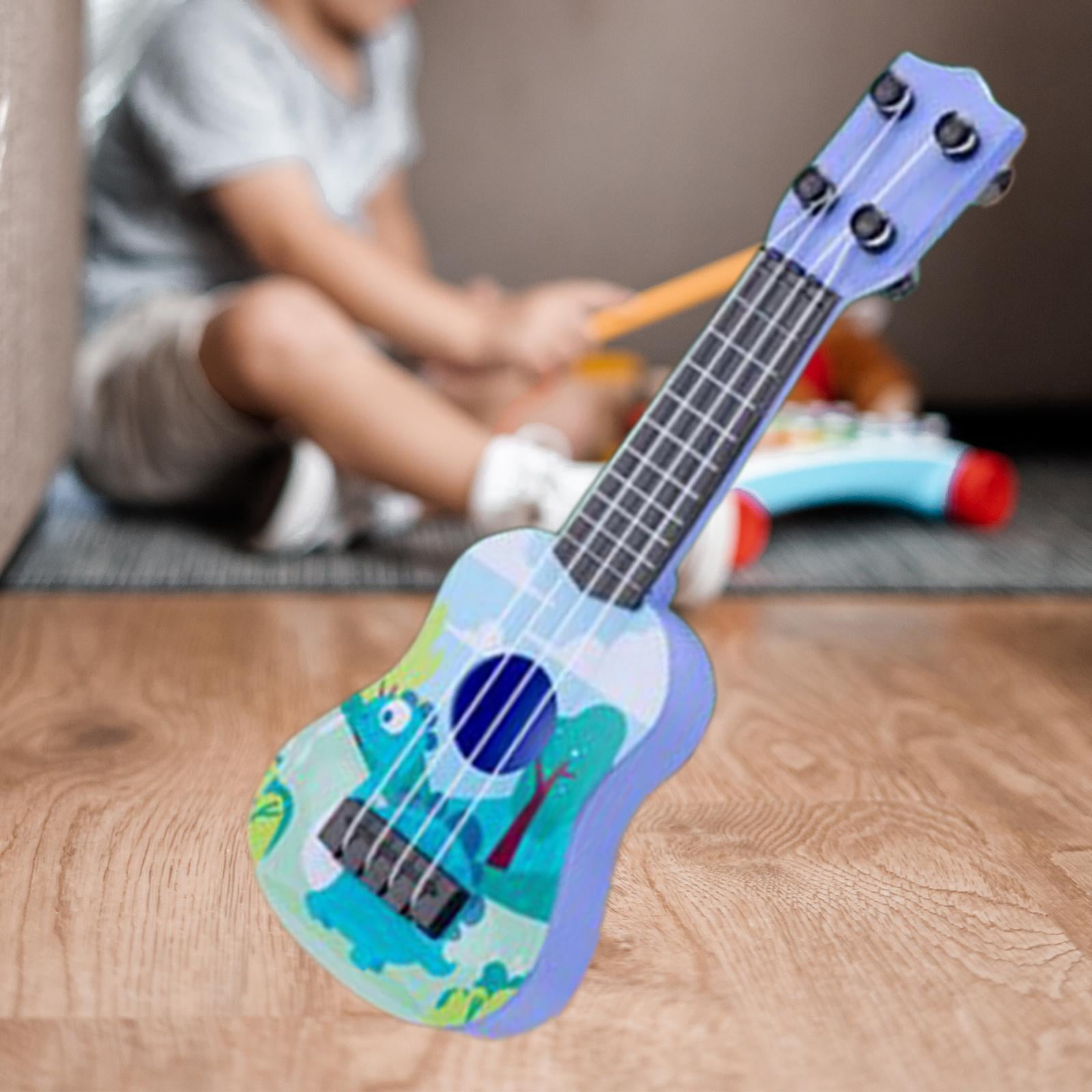 Ukulélé Jouet Pour Enfants - 4 Cordes, Couleur Bleue - Dimensions ~54x18x6 Cm - Avec Médiator Et Cordes De Rechange