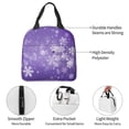 thumbnail image 4 of Fotbe Snowfall Sky White Purple Bolsa Térmica con Estampado y Forro de Aluminio Grueso Bolsa de Almuerzo con Bolsillo Frontal para Hombres y Mujeres, Ideal para Trabajo, Escuela, 4 of 8