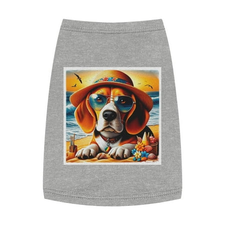 Pet Tank Top Beagle Beach Sunset