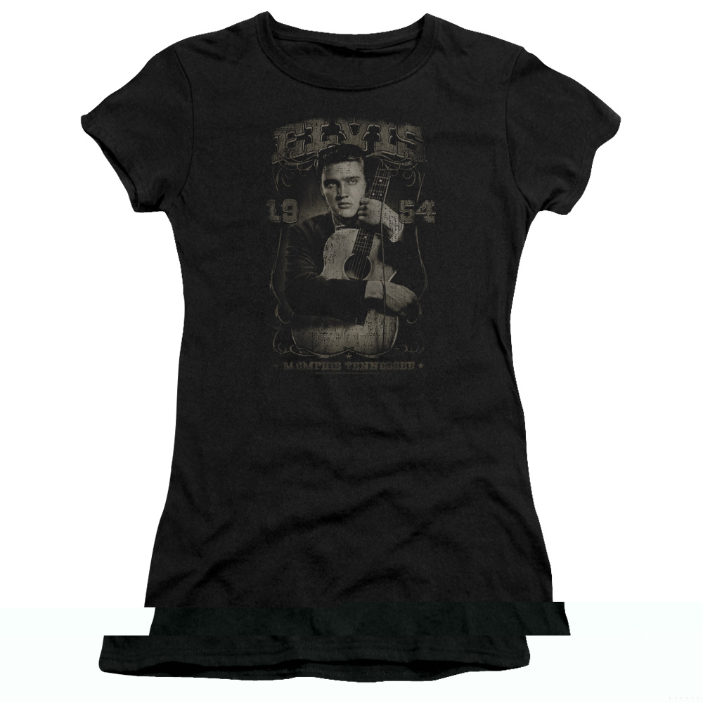 Elvis Presley 1954 Premium Junior Women's T-Shirt Black