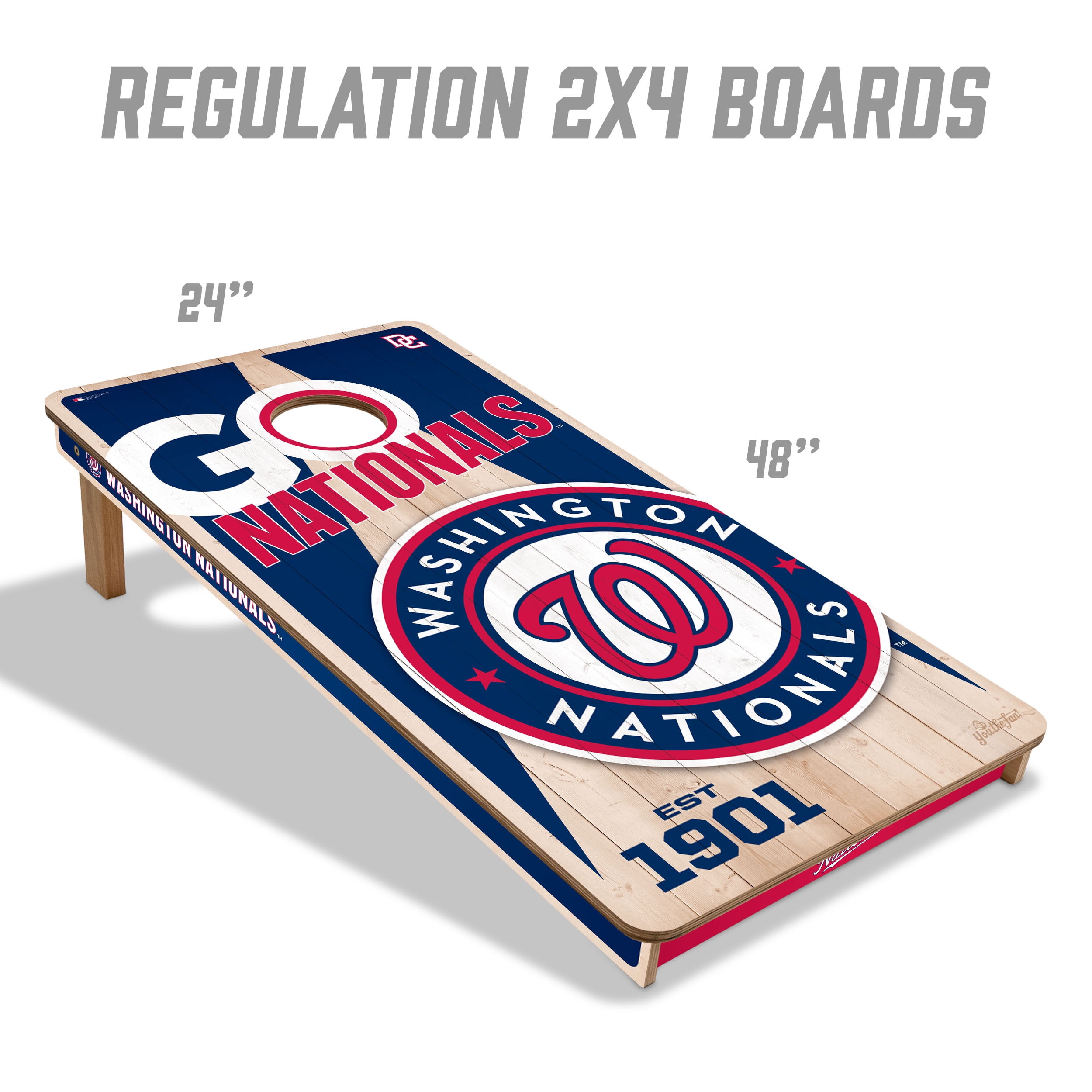 YouTheFan MLB Washington Nationals 2' x 4' Cornhole Game