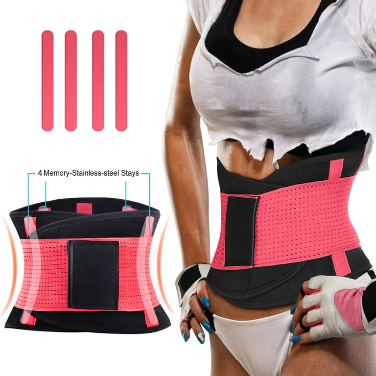 Womens Back Brace for Lower Pain Relief & Herniated Disc Sciatica,Back  Support Belt for Lifting at Work Scoliosis,Pink,L 