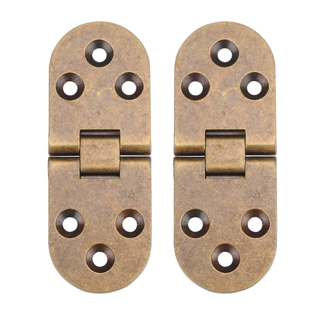 HINTRMENT 2Pcs Easy Installation Turning Hinge for Cabinet Hinges Coffee Color