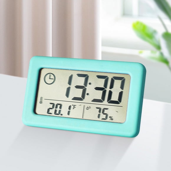 Chmadoxn Digital Clock With LCD Display Thermometers Hygrometer Digital Temperature Humidity Monitor With Smart Clock Electronic Clock