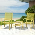 thumbnail image 5 of 3 Pieces Patio Bistro Set, Outdoor Patio Furniture Table and Chairs for Porch Backyard Balcony, 5 of 7