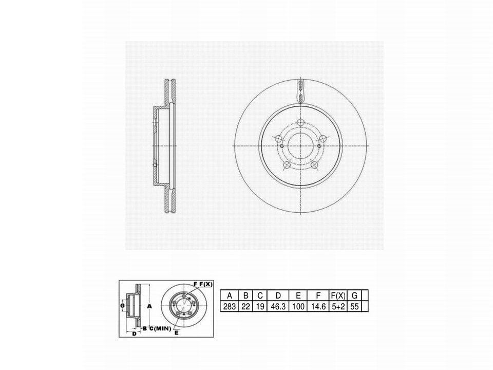Winstop Brake Kits, Front WSK1170, Toyota Corolla 2022-2019