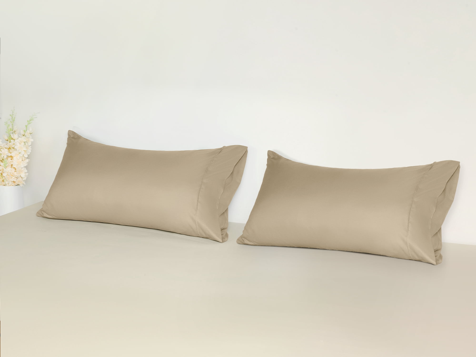 Unique Bargains Pillow Cases with Envelope Closure Pillow Covers 2 pcs Standard Camel
