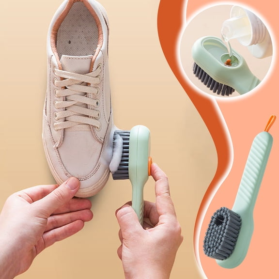Mouliraty Multifunctional Shoe Brush | Household Press Automatic Liquid-filling Laundry Brush | Laundry Washing Shoes Cleaning Brush Artifact
