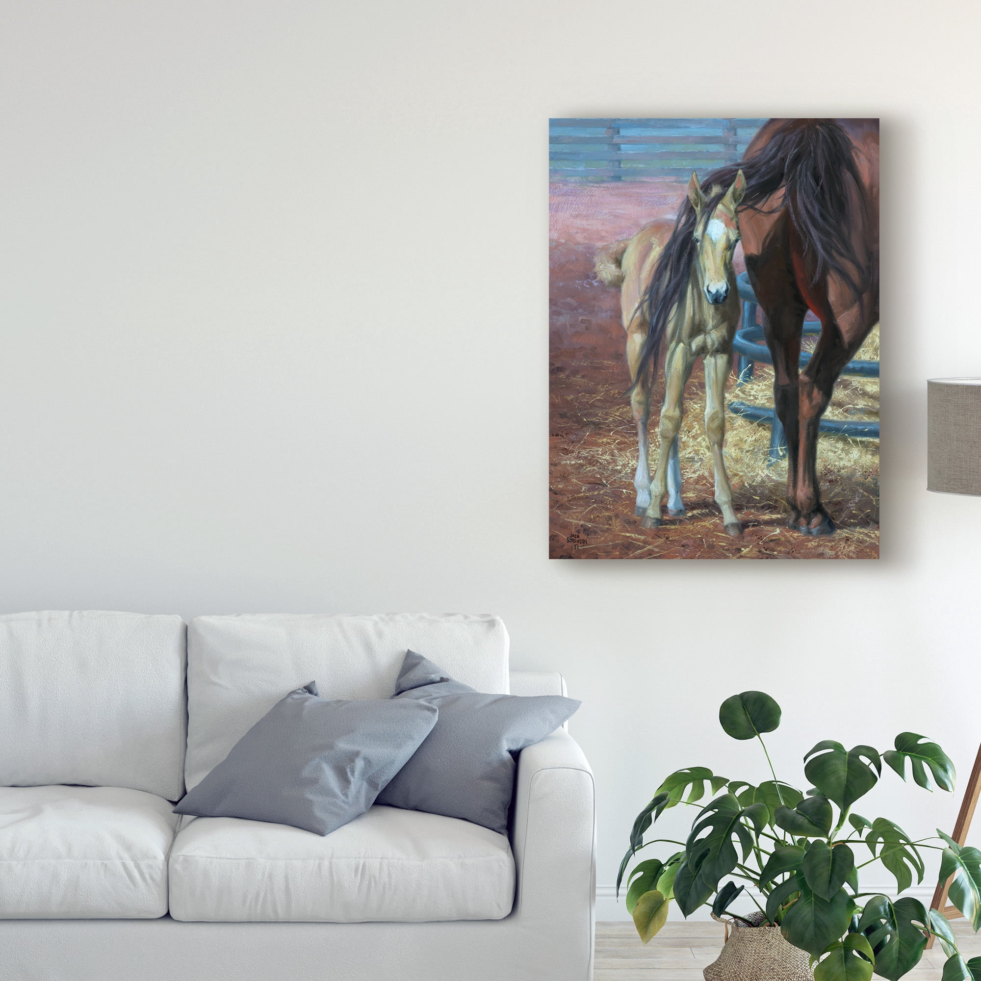 Trademark Fine Art 'Horses Bad Hair Day' Canvas Art by Jack Sorenson