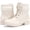 BEIGE WHITE, variant on Womens Combat Boots Lace-up Ankle Boots Warm Booties All Black US 8