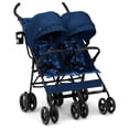 thumbnail image 1 of GAP babyGap Classic Side-by-Side Double Stroller - Lightweight Double Stroller with Recline, Extendable Sun Visors & Compact Fold - Made with Sustainable Materials, Navy Camo, 1 of 5