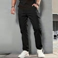 thumbnail image 2 of WTOBBY Men's Solid Color Convertible Cargo Pants, Outdoor Hiking Fishing 2-in-1 Shorts to Pants with Multiple Pockets, Practical,Black L, 2 of 8