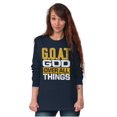 thumbnail image 4 of God Over All Things GOAT Christian Long Sleeve TShirt Men Women Brisco Brands S, 4 of 6