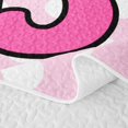 thumbnail image 5 of meiyoeat Cute Bow Initial B Quilt Full For Girls,Pink Polka Dot Monogram Art Full Bedspread Sets,3pcs,1 Coverlet and 2 Pillowcases, 5 of 7