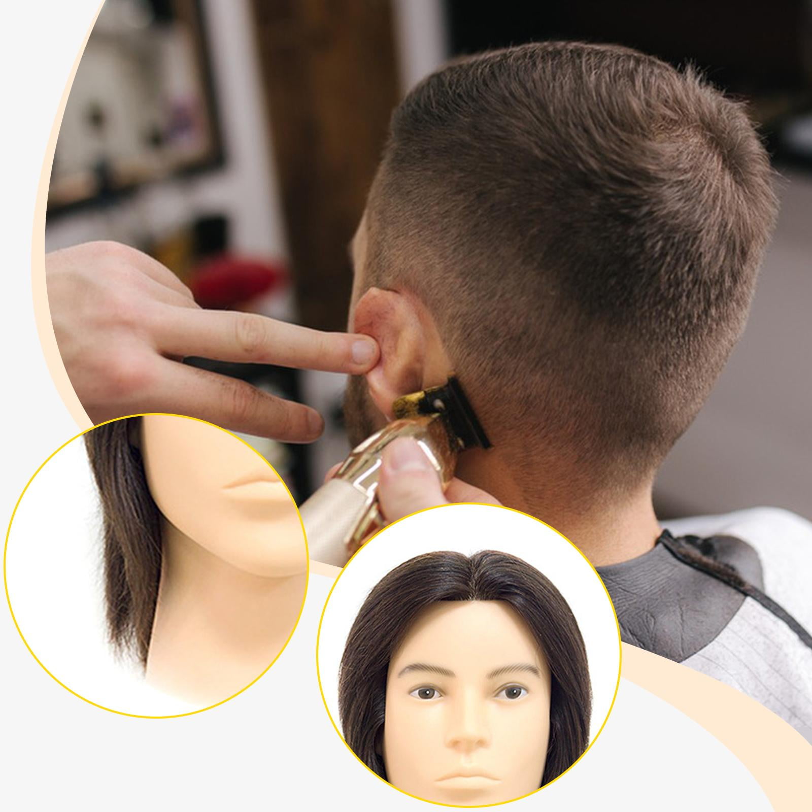 Kuntesetty Barber Training Men Mannequin Head Versatile 11inch Tall Accessory Realistic