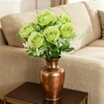 thumbnail image 5 of SLYNSHome Artificial Flower Bouquet,Green Vintage Faux Peony Bouquet Fake Flower for Vase Silk Floral Arrangements for Wedding Table Centerpiece Decoration, 5 of 8