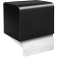 thumbnail image 1 of Matte Black Wall Mounted Toilet Paper Holder - Dustproof Waterproof Tissue Box Dispenser with Paper Roll Holder, 1 of 3