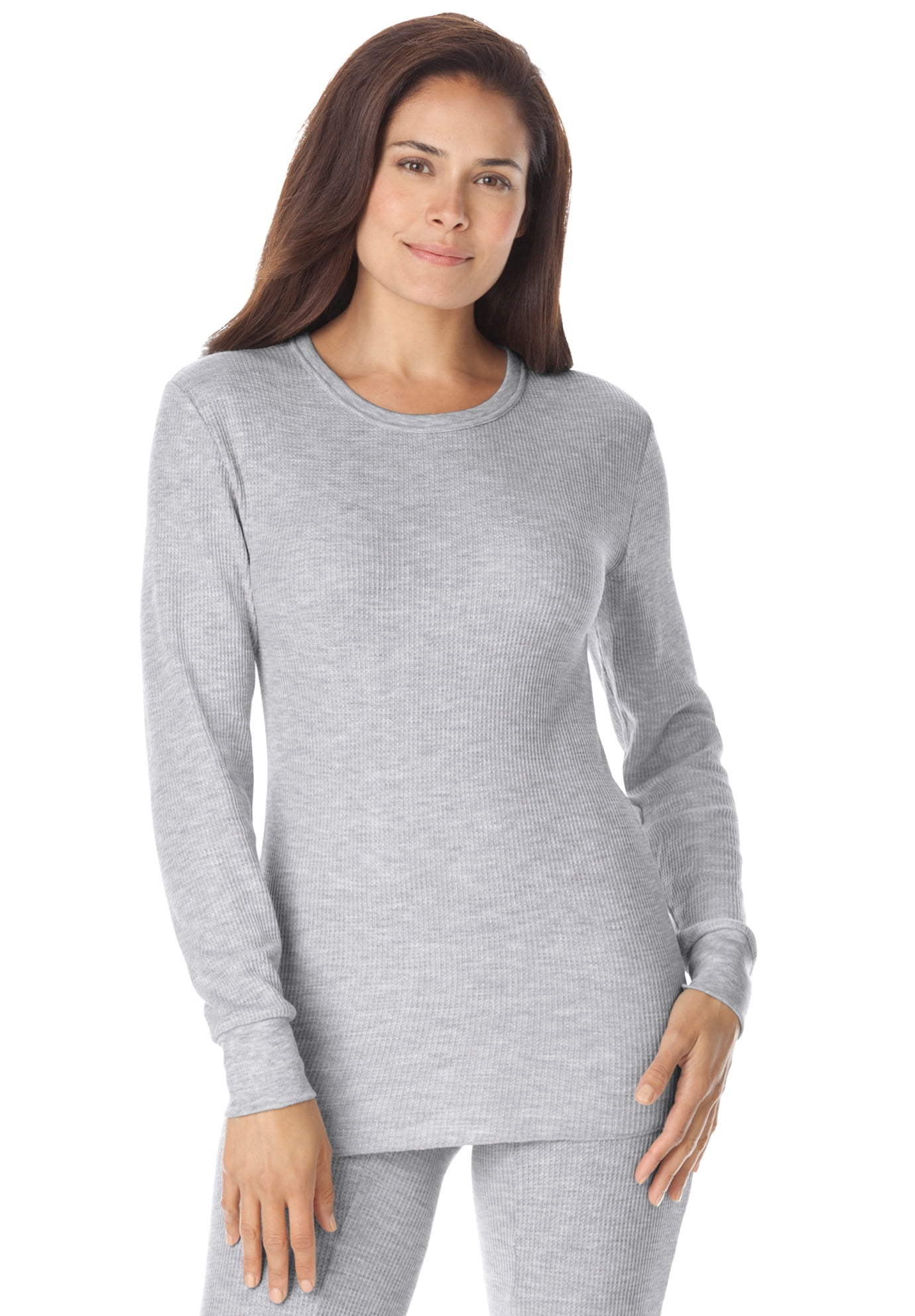 Comfort Choice Womens Plus Size Thermal Long Sleeve Tee 