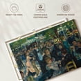 thumbnail image 6 of Elephant Stock Dance At Le Moulin De La Galette Wall Art - Horizontal Canvas Wall Art - Lobby Wall Decor - People Canvas - Teal And Green Decor By Pierre Auguste Renoir - 24" x 16", 6 of 8