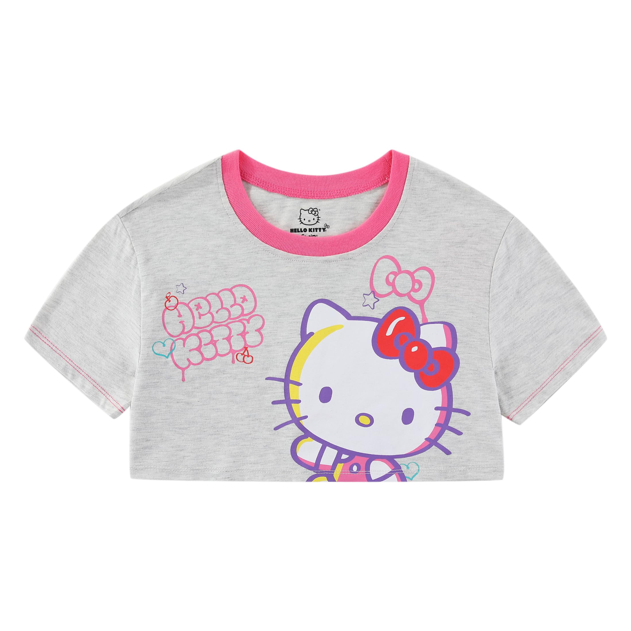 Hello Kitty Sanrio Short Sleeve Shirt and Sleeveless Dress (Girls), 2 Piece Set, Sizes 4-10