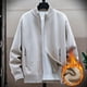 thumbnail image 1 of Blusa y camisa de manga larga con cuello alto para hombre, sudadera deportiva de poliéster de color liso a la moda con cuello alto y manga larga para hombre., 1 of 9